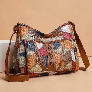 Multicolor Patchwork Shoulder Bag