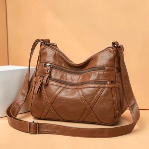 Multi Layer Crossbody Bag ( Brawn )
