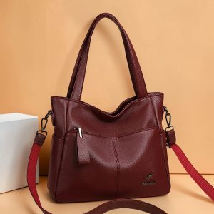 Large capacity Shoulder Bag ( Maroon )